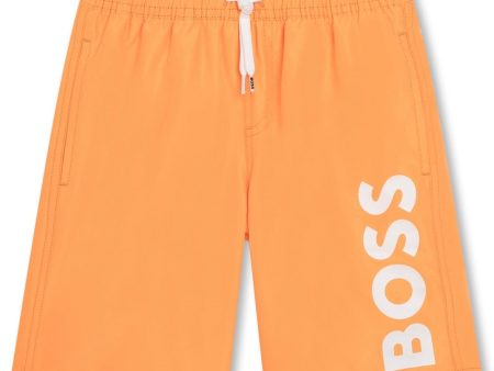 BOSS - Swim Short Logo - Orange Cheap