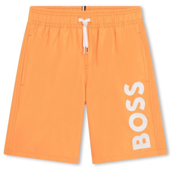 BOSS - Swim Short Logo - Orange Cheap