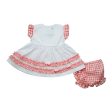 LITTLE A - Heather Pretty Polka Check Dress - White For Cheap