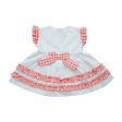 LITTLE A - Heather Pretty Polka Check Dress - White For Cheap