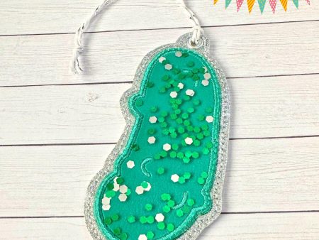 Pickle applique shaker ornament bookmark bag tag machine embroidery file DIGITAL DOWNLOAD Online