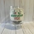 Reindeer Treats Jar band (3 sizes included) machine embroidery design DIGITAL DOWNLOAD For Cheap