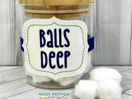 Balls Deep Jar band (3 sizes included) machine embroidery design DIGITAL DOWNLOAD on Sale