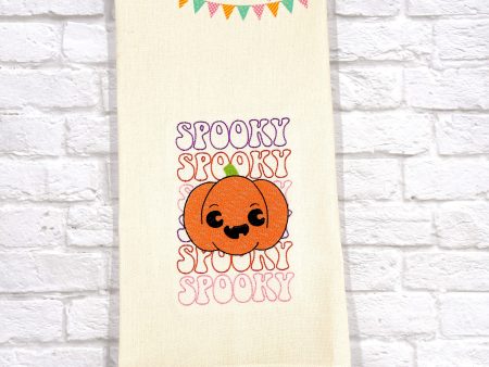 Spooky Pumpkin embroidery design (5 sizes included) DIGITAL DOWNLOAD Sale