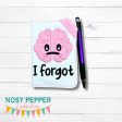 I Forgot notebook cover machine embroidery design (2 sizes available) DIGITAL DOWNLOAD Supply