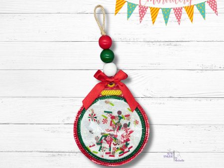 Christmas Globe applique shaker ornament bookmark bag tag machine embroidery file DIGITAL DOWNLOAD Online