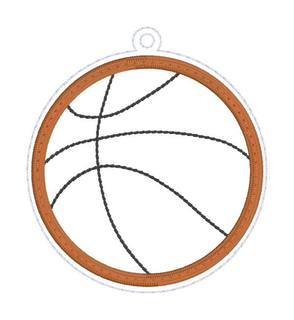 Basketball applique shaker bookmark bag tag ornament machine embroidery file DIGITAL DOWNLOAD Online Sale