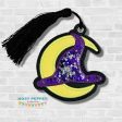 Moon Witch applique shaker bookmark bag tag ornament machine embroidery file DIGITAL DOWNLOAD Online