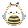 Bee Squishy feltie embroidery file (single and multi files included) DIGITAL DOWNLOAD Sale