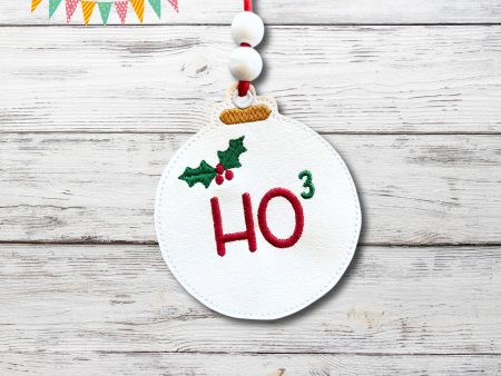 Ho³ ornament bookmark bag tag machine embroidery file DIGITAL DOWNLOAD Fashion