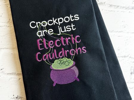 Crockpots Are Just Electric Cauldrons machine embroidery design (4 sizes included) DIGITAL DOWNLOAD Sale