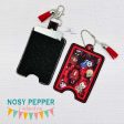 Applique lanyard card case machine embroidery design (eyelet and snap tab designs included) DIGITAL DOWNLOAD Online Hot Sale