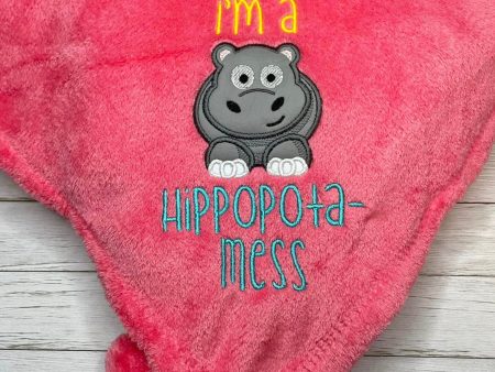 Hippopata-Mess Applique machine embroidery design (4 sizes included) DIGITAL DOWNLOAD For Cheap