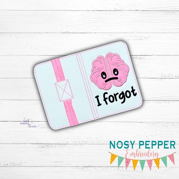 I Forgot notebook cover machine embroidery design (2 sizes available) DIGITAL DOWNLOAD Supply