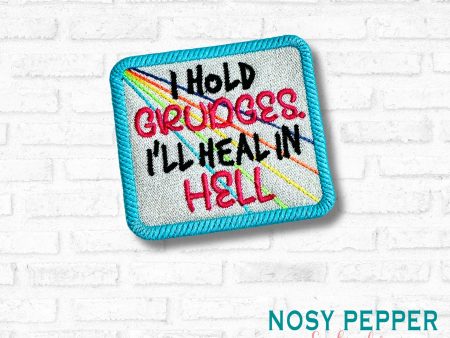 I Hold Grudges patch machine embroidery design (2 sizes included) DIGITAL DOWNLOAD Fashion