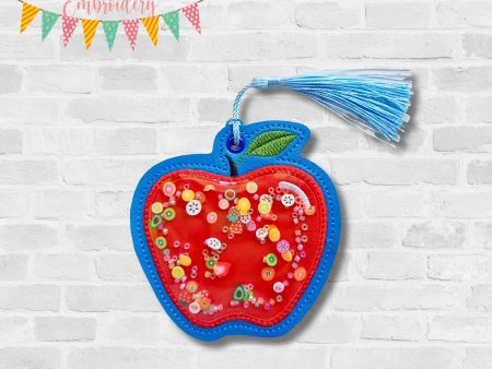 Apple applique shaker bookmark bag tag ornament machine embroidery file DIGITAL DOWNLOAD Online