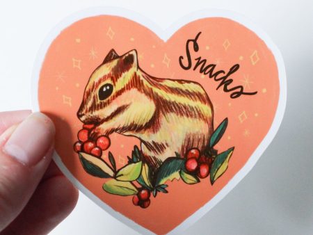 Chipmunk Snacks Vinyl Sticker Hot on Sale