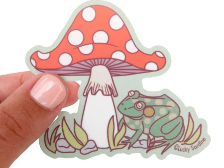 Toad & Mushroom Vinyl Sticker For Cheap