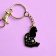 Celestial Cat Enamel Keychain Fashion