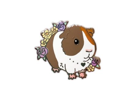 Calico Guinea Pig Enamel Pin For Discount