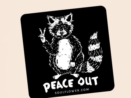 Peace Out Raccoon Magnet Online Sale