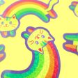 Glitter Rainbow Cat Vinyl Sticker Online Sale