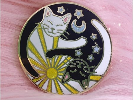 Yin Yang Cats Enamel Pin Online Sale