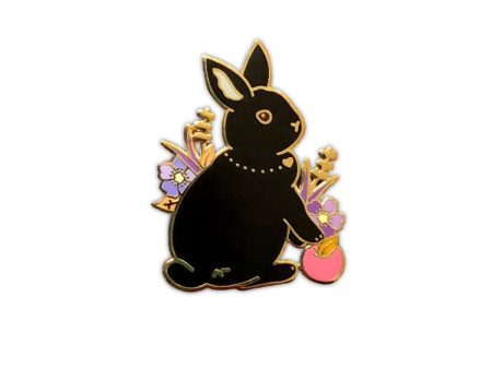 Black Rabbit Enamel Pin Online Sale