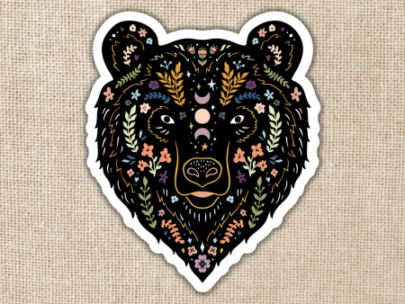 Magical Boho Bear Face Vinyl Sticker Discount