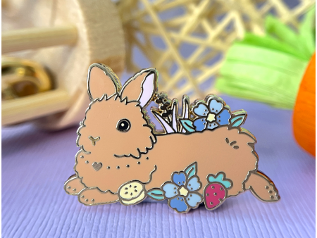 Lionhead Bunny Enamel Pin Online now