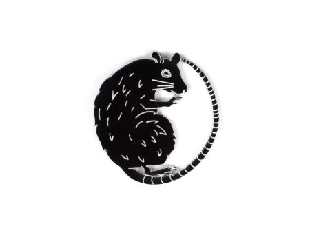 Black Rat Large Acrylic Pin For Discount