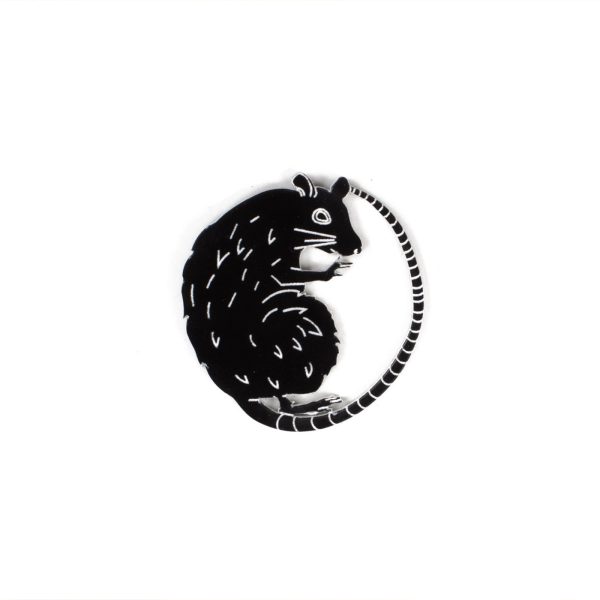 Black Rat Large Acrylic Pin For Discount