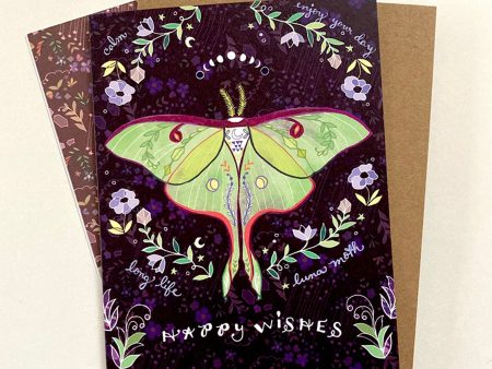 Luna Moth Birthday Card Hot on Sale