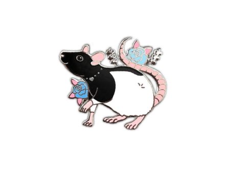 Black Hooded Rat Enamel Pin Online Sale