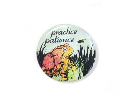 Toad  Practice Patience  Pinback Button Online Sale