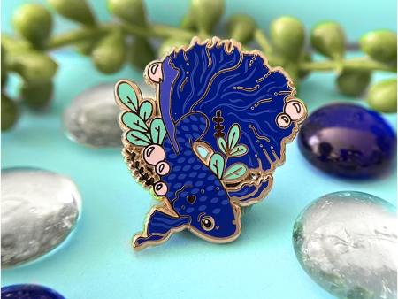 Blue Betta Fish Enamel Pin For Discount