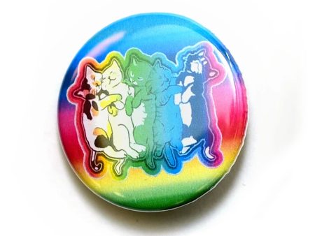 Sleeping Rainbow Cats Pinback Button For Cheap