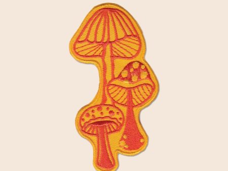 Orange Mushrooms Iron-On Patch For Sale