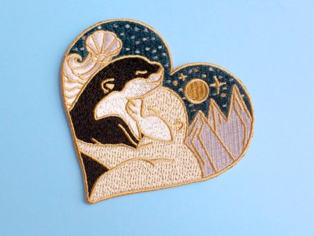 Hugging Otters Iron-On Patch Online Sale