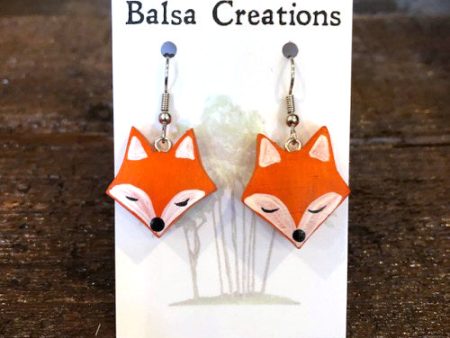 Fox Balsa Earrings on Sale