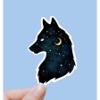 Night Wolf Vinyl Sticker Hot on Sale