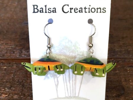 Turtle Balsa Earrings Supply