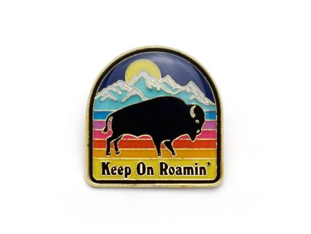 Keep on Roamin  Bison Enamel Pin Online Sale