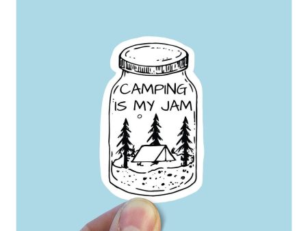 Camping is My Jam Vinyl Sticker Discount