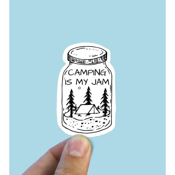 Camping is My Jam Vinyl Sticker Discount