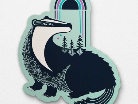 Decorative Badger Vinyl Sticker For Discount